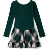 The Children’s Place,Girls,Long Sleeve Casual Dresses,Balt Green Plaid,X-Large