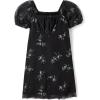 The Children’s Place,Short Sleeve Fashion Dress(Black Floral)