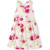The Children’s Place,Short Sleeve Fashion Dress(Simply White Floral)