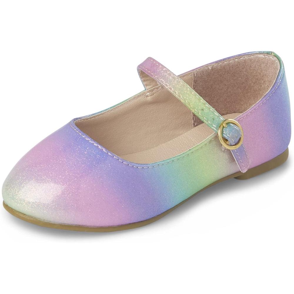 imageThe ChildrenS Place BabyGirls And Toddler Closed Toe Ballet FlatsRainbow Ombre