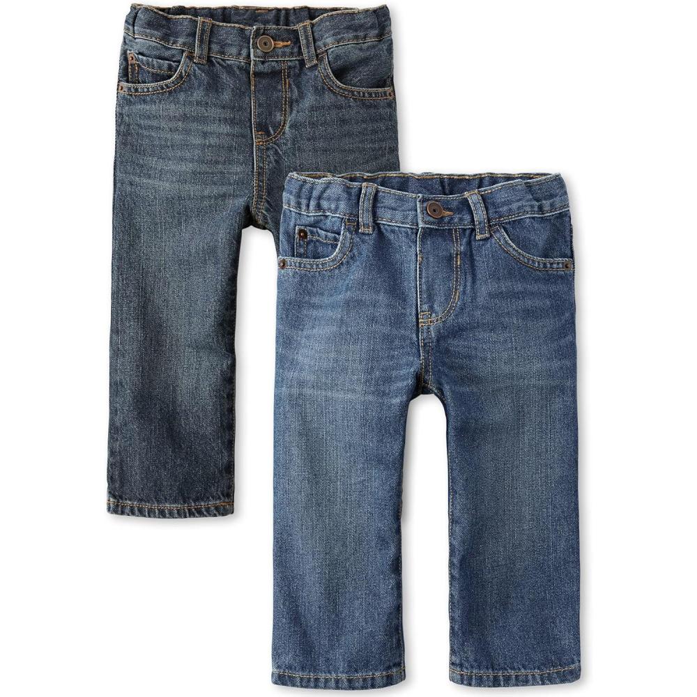 imageThe Childrens Place Baby Boys Straight Leg JeansDark JupiterIndigo 2pack