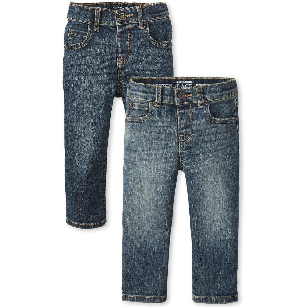 imageThe Childrens Place Baby Boys Straight Leg JeansDark Wash 2pack