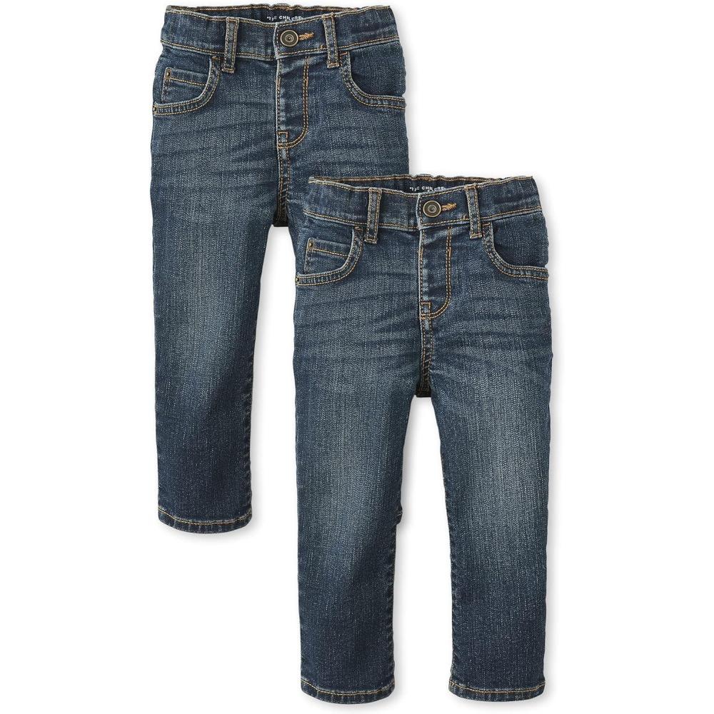 imageThe Childrens Place Baby Boys Straight Leg JeansMedium Stone 2pack