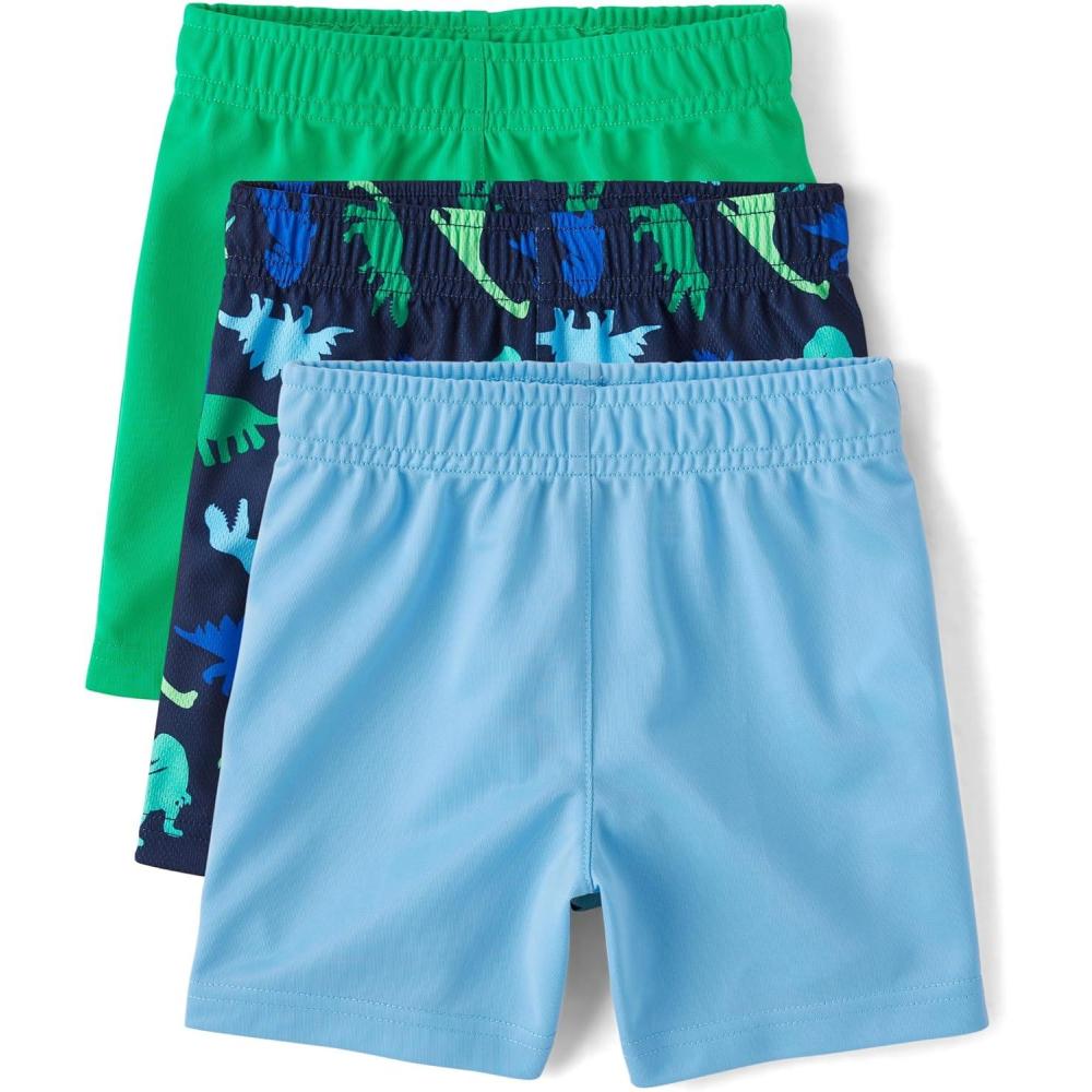 imageThe Childrens Place Baby Boys and Toddler Athletic Basketball ShortsAtomic Blue 3pack