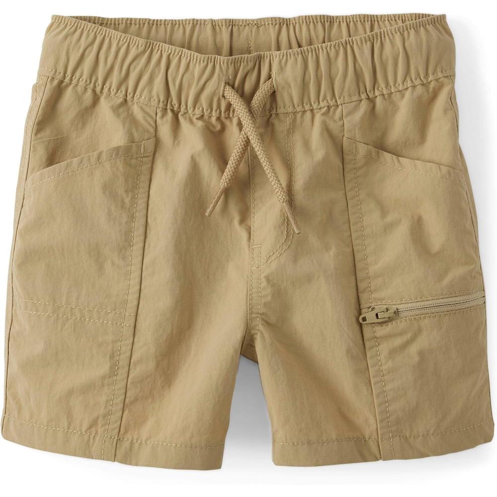 imageThe Childrens Place Baby Boys and Toddler Quick Dry Pull on Cargo Shorts 3quotJava Hill