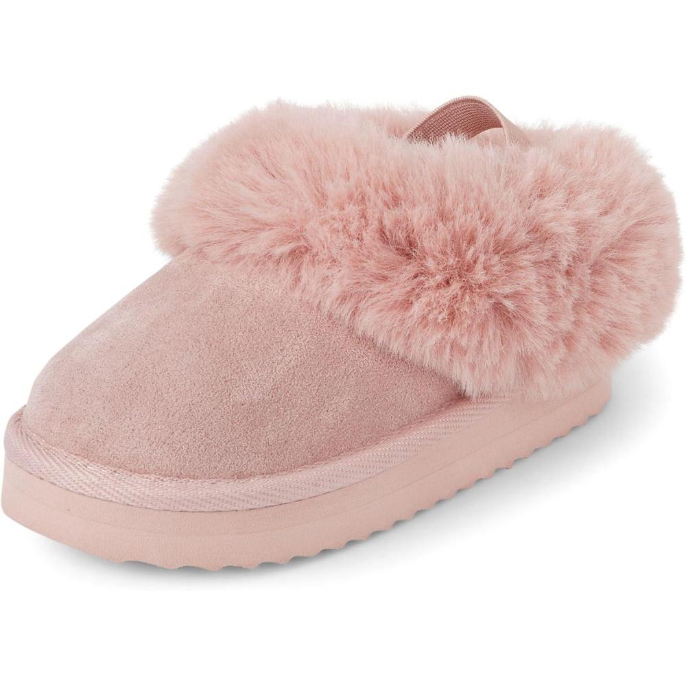 imageThe Childrens Place Baby Girls IndoorOutdoor Comfy SlipOn Platform Shoe with Backstrap Faux Fur LinedPink