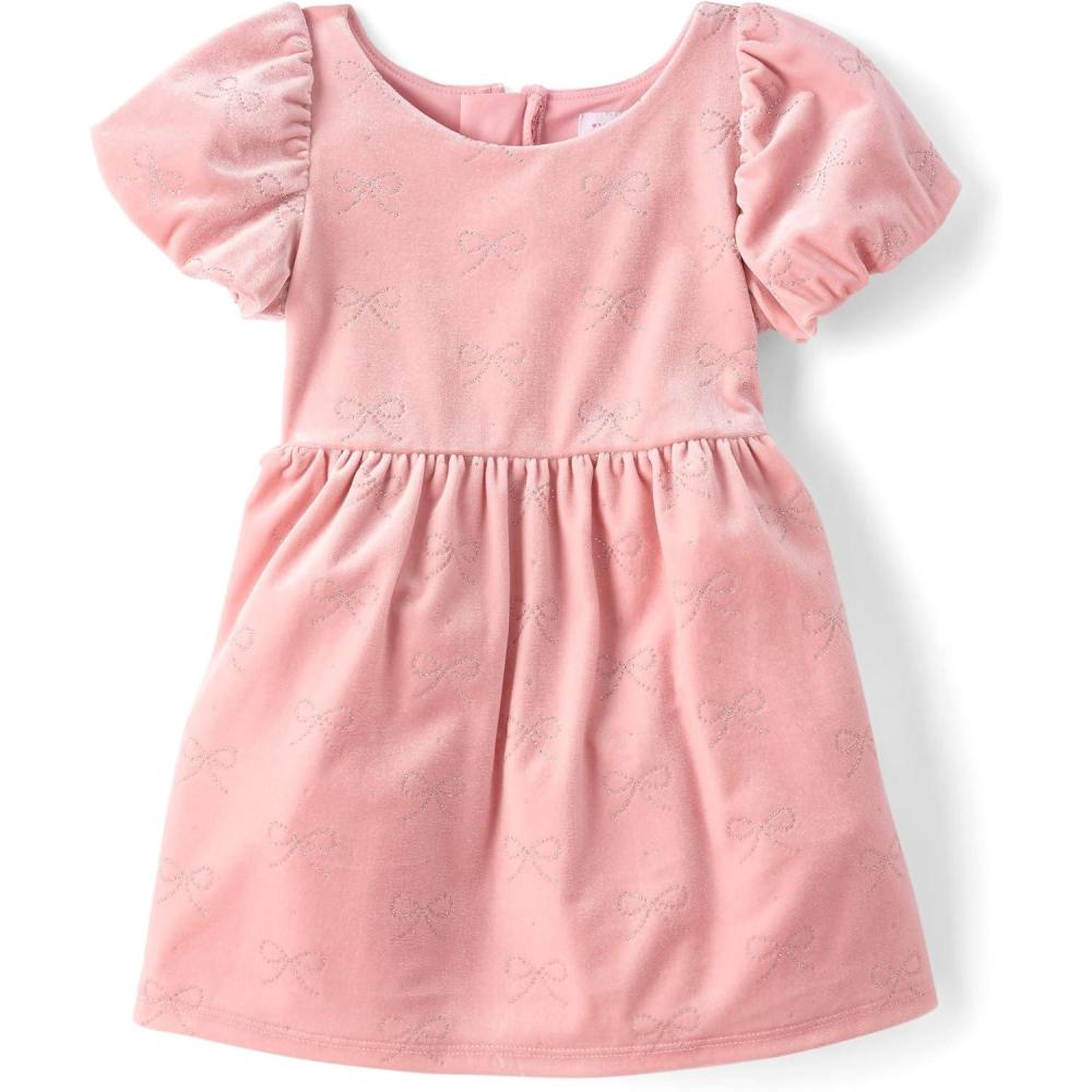 imageThe Childrens Place Baby Girls and Toddler Sleeveless Holiday Dressy DressesLt Plum Glitter Bows
