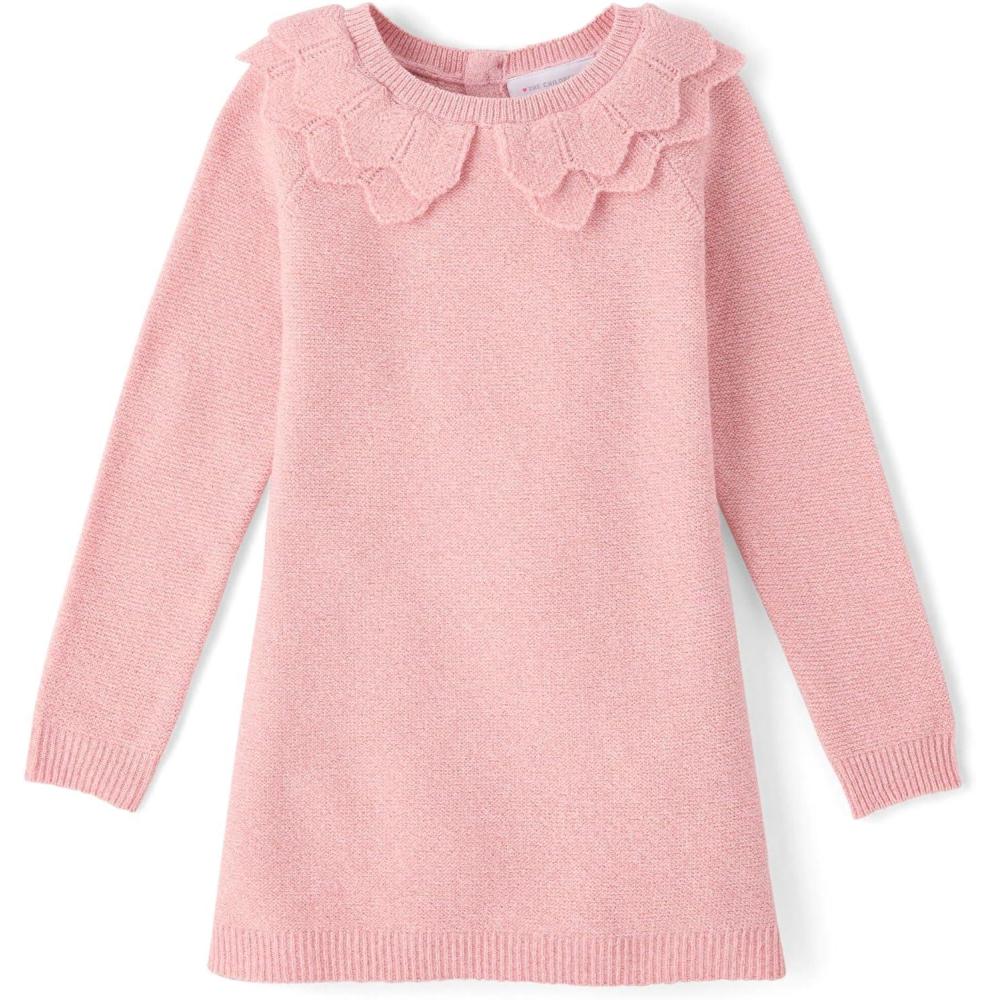 imageThe Childrens Place Baby and Toddler Girls Long Sleeve Sweater DressLt Plum