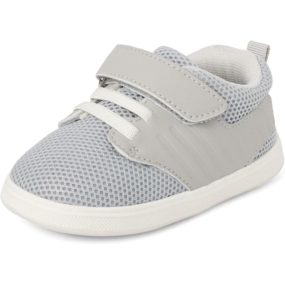 imageThe Childrens Place BabyBoys and Newborn First Steps Sneakers Walker ShoeGrey