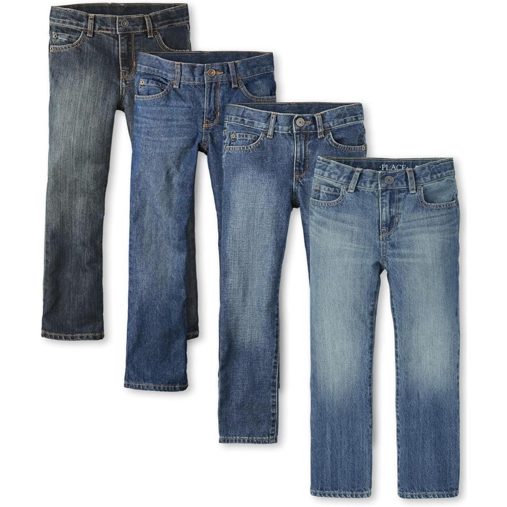 imageThe Childrens Place Boys Bootcut JeansBlue Wash 4pack