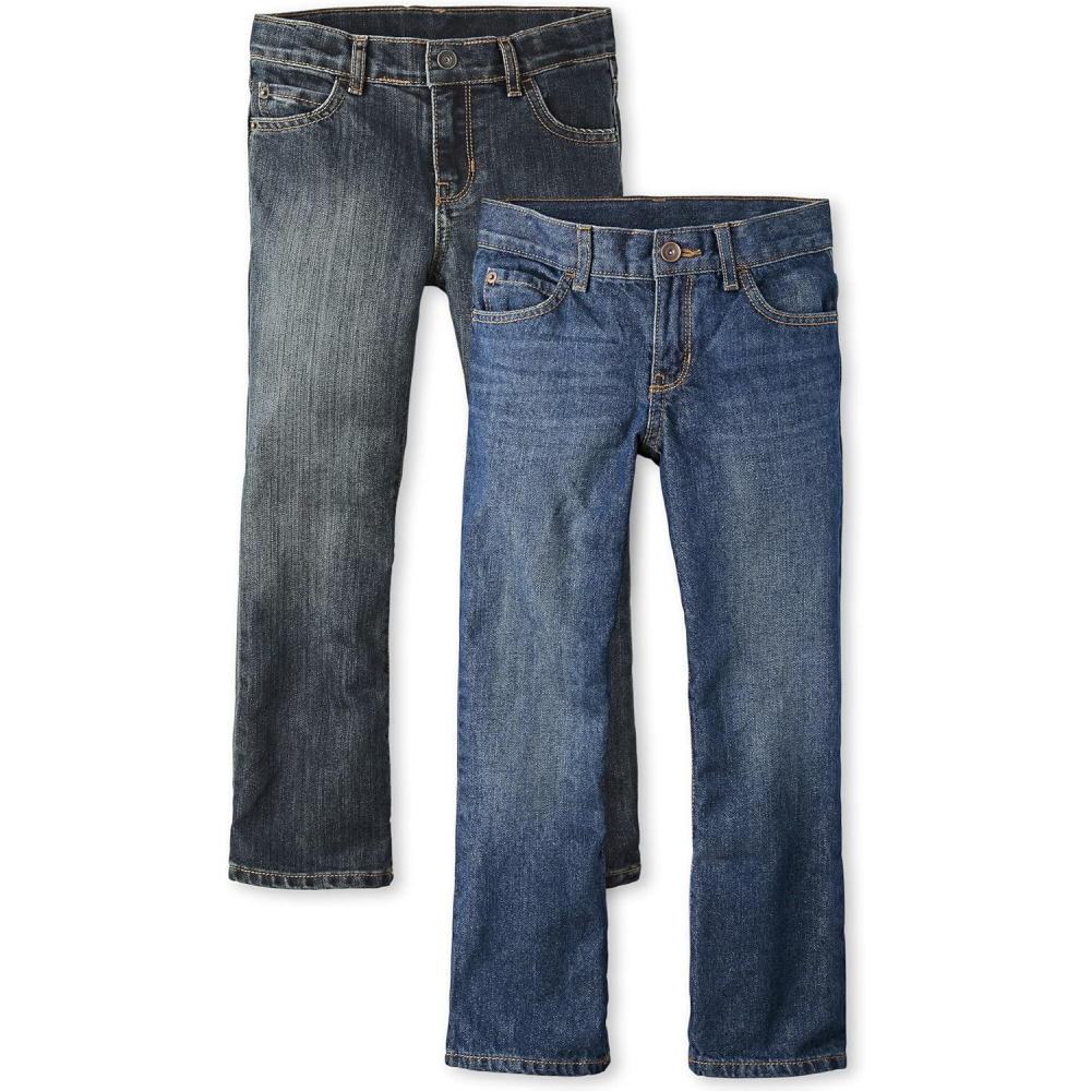 imageThe Childrens Place Boys Bootcut JeansDarkMedium Blue 2pack