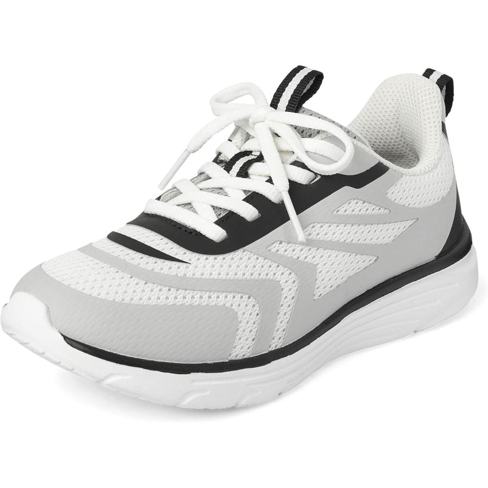 imageThe Childrens Place Boys Everyday Casual Lace Up SneakersWhite Multi Jogger