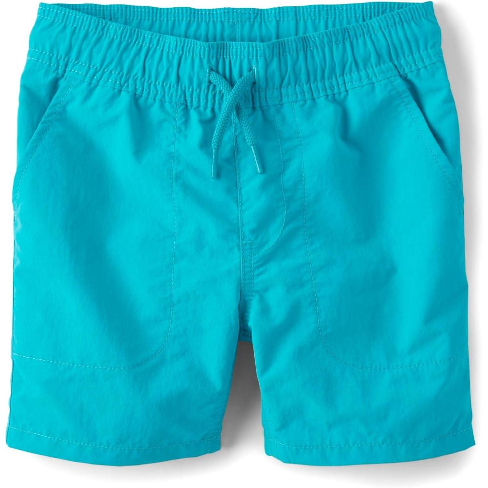 imageThe Childrens Place Boys Quick Dry Pull on Jogger ShortsAtlantis Blue