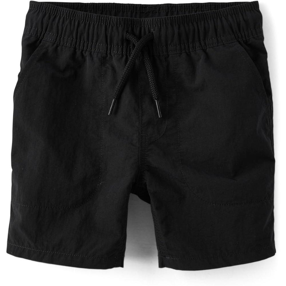 imageThe Childrens Place Boys Quick Dry Pull on Jogger ShortsBlack