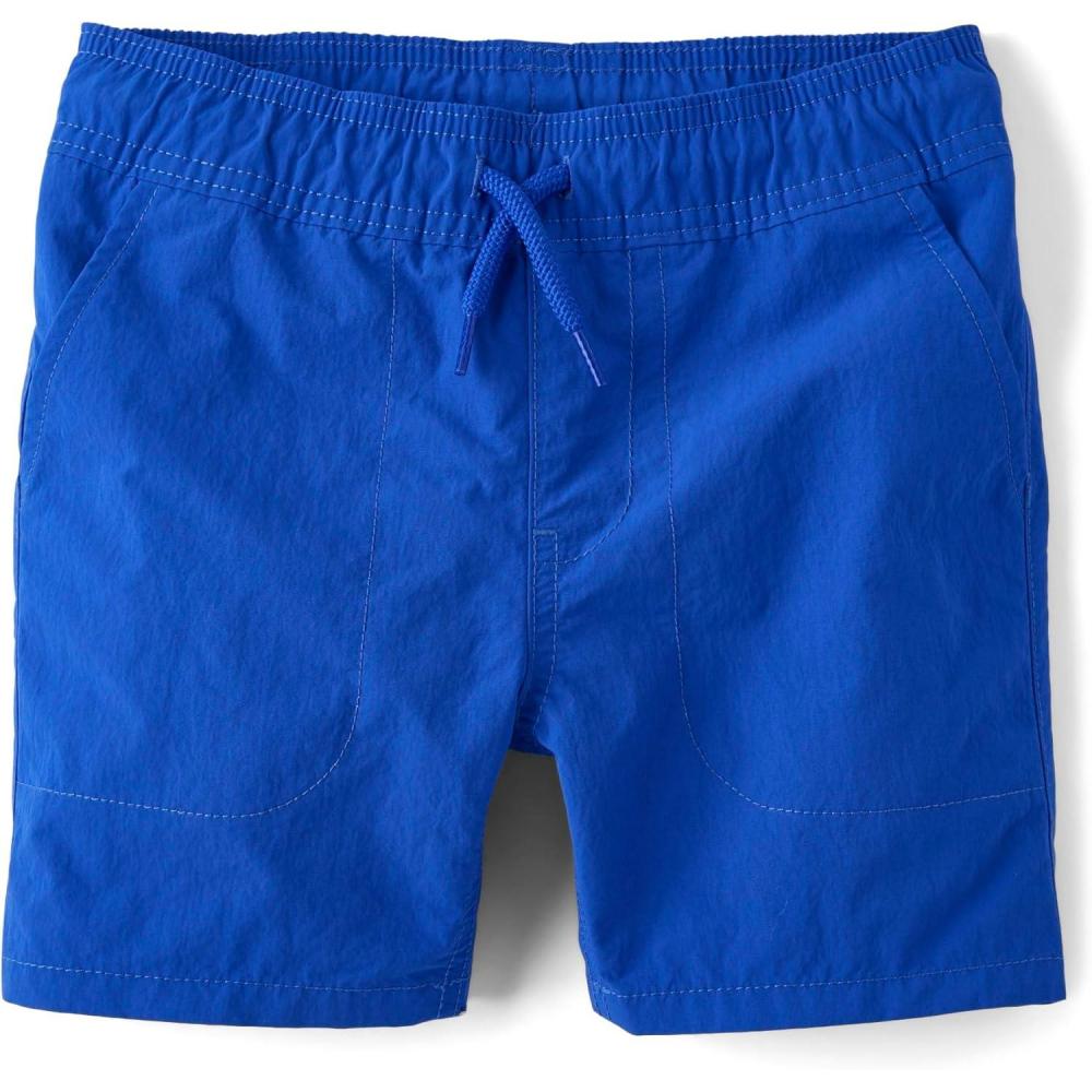 imageThe Childrens Place Boys Quick Dry Pull on Jogger ShortsCool Cobalt