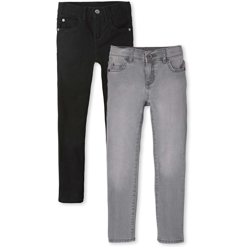 imageThe Childrens Place Boys Skinny JeansBlackGray 2pack