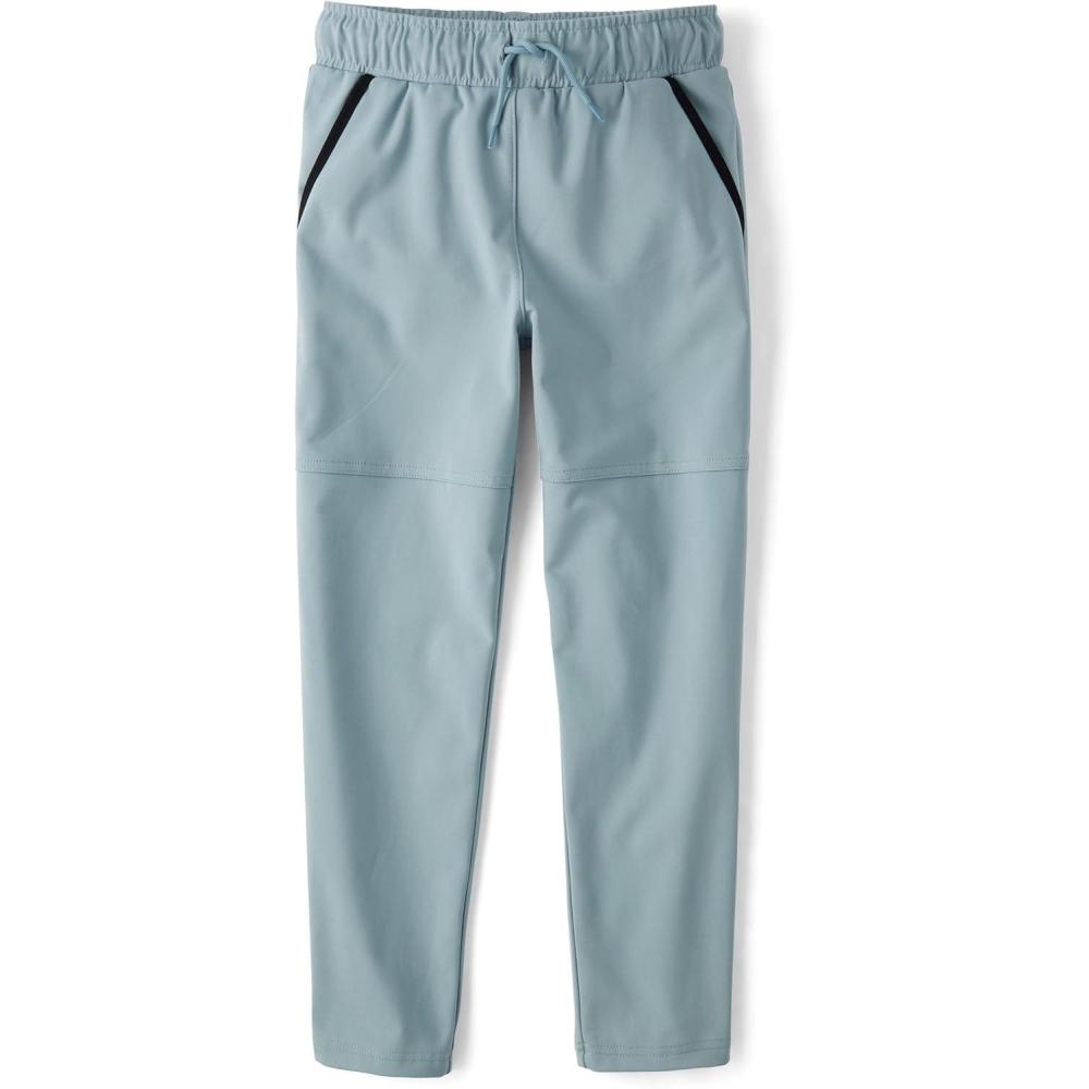 imageThe Childrens Place Boys Soft Tech Pull on Jogger PantsSmokey Blue