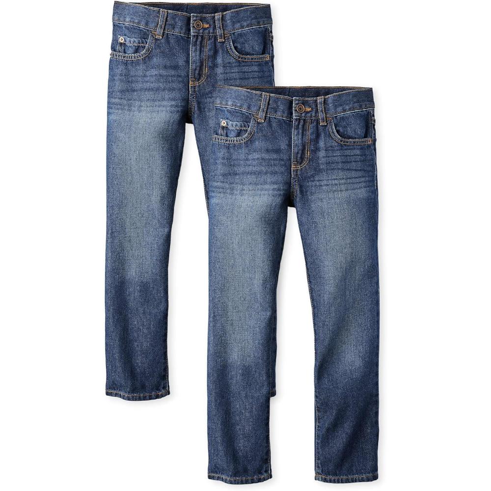 imageThe Childrens Place Boys Straight Leg JeansDark Jupiter 2pack