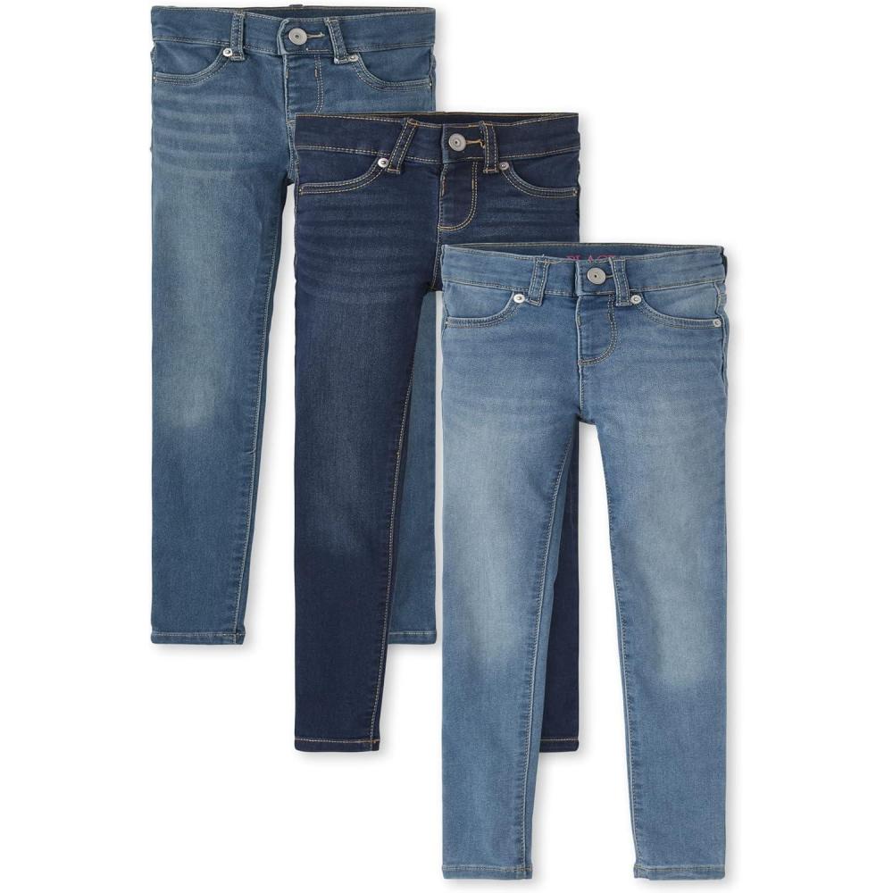imageThe Childrens Place Girls Stretch Denim Jeggings 3 PackVaile