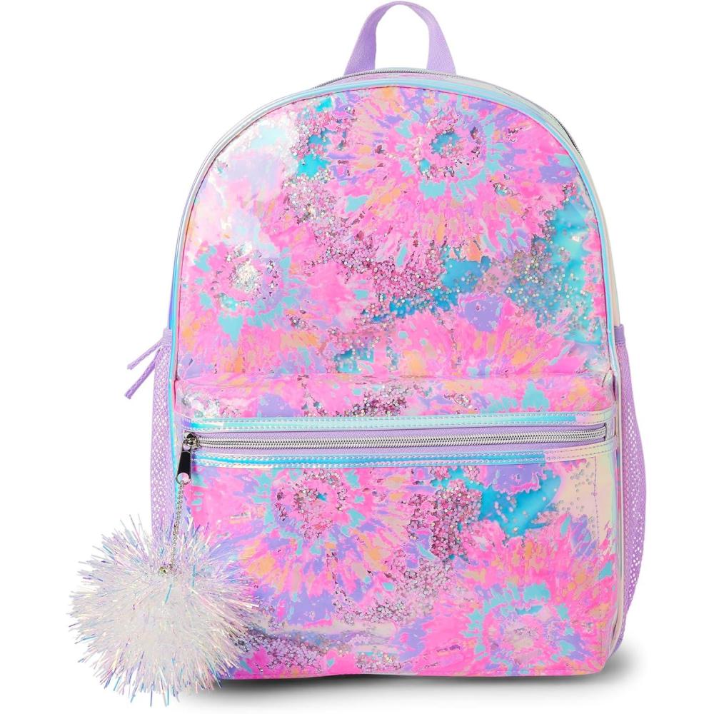 imageThe Childrens Place Kids Preschool Elementary Backpack for Boys and GirlsHolographc Tie Dye