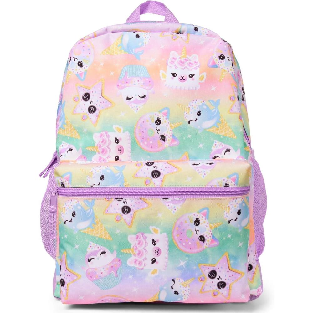 imageThe Childrens Place Kids Preschool Elementary Backpack for Boys and GirlsNeon Violet Desserts
