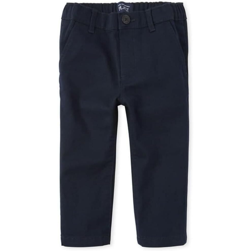 imageThe Childrens Place Stretch Relaxed Straight Chino PantsmultipacksNew Navy 2pack