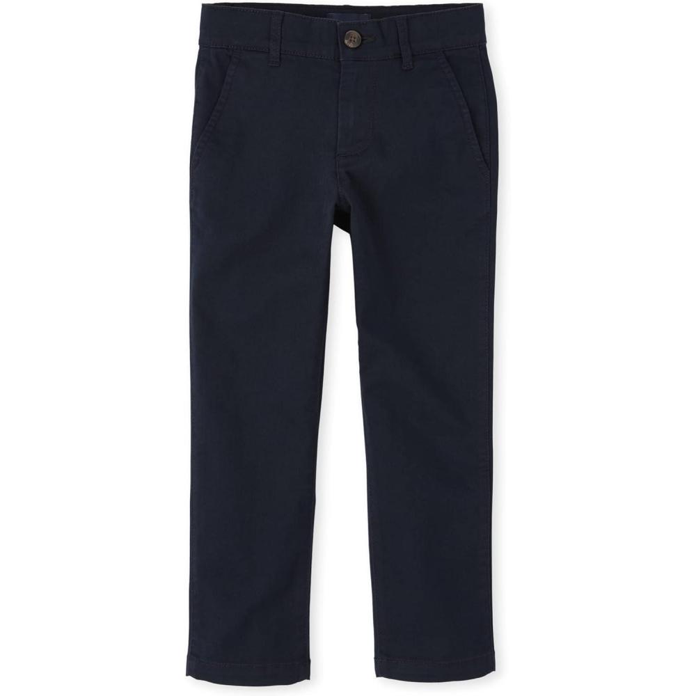 imageThe Childrens Place Stretch Straight Chino PantsNew Navy