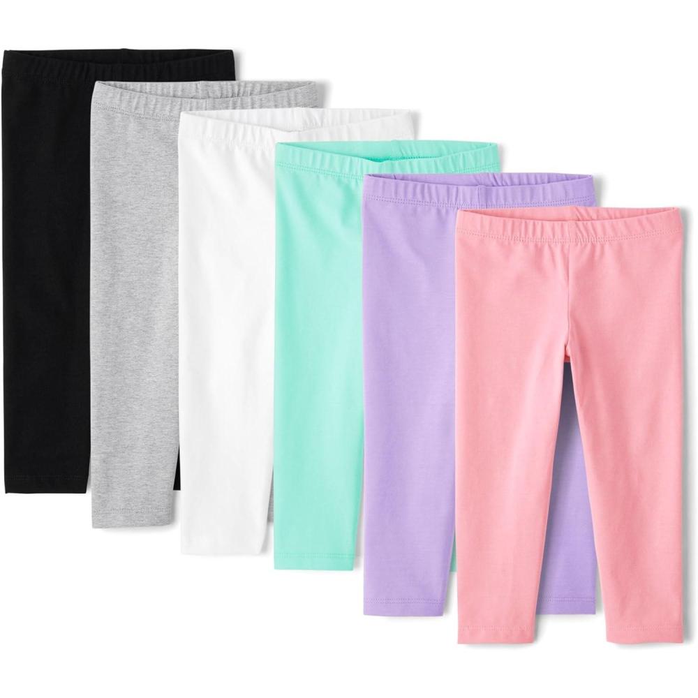 imageThe Childrens Place and Toddler Assorted Solid Leggings MultipacksMulticolor 6pack