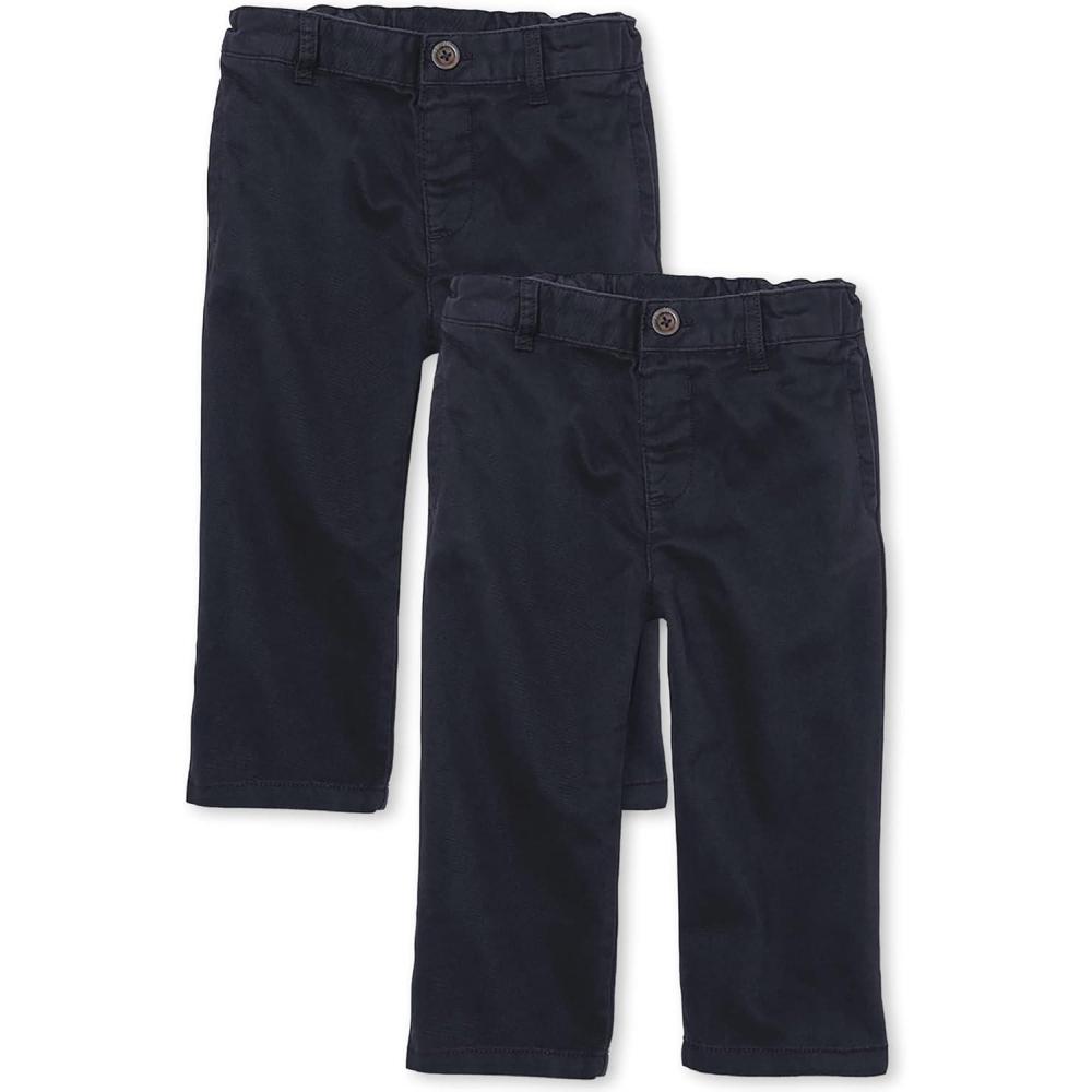imageThe Childrens Place and Toddler Relaxed Straight Chino PantsmultipacksNew Navy 2 Pack
