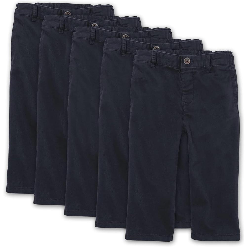 imageThe Childrens Place and Toddler Relaxed Straight Chino PantsmultipacksNew Navy 5 Pack