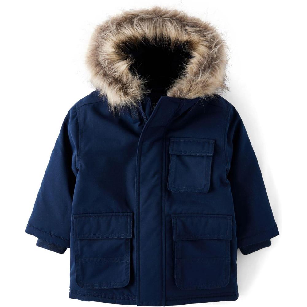 imageThe Childrens Place boys And Toddler Water and Wind Resistant Hooded Zip Front Parka JacketTidal