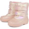 The Children’s Place Baby Girls’ Faux Fur Trim Snow Boot(Pink)