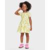 The Children’s Place Baby Girls’ and Toddler Short Sleeve Casual Dresses(Smocked Yellow Floral)