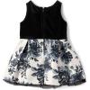The Children’s Place Baby Girls’ and Toddler Sleeveless Holiday Dressy Dresses(Black White Floral)