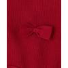 The Children’s Place Baby and Toddler Girls’ Long Sleeve Sweater Dress(Red Bows)
