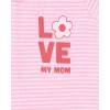 The Children’s Place Baby-Girls Love Mom Floral Snug Fit Cotton Zip Front One Piece Footed Pajama 2 Pack(Tiara Pink)