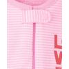 The Children’s Place Baby-Girls Love Mom Floral Snug Fit Cotton Zip Front One Piece Footed Pajama 2 Pack(Tiara Pink)