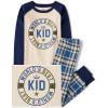 The Children’s Place Boys’ 100% Cotton Long Sleeve Top and Pants,2 Piece Pajama Set(Best Kid Plaid)