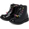 The Children’s Place Girl’s Baby Toddler Lace Up Combat Boots(Black Beaded)