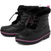 The Children’s Place Girls’ Faux Fur Trim Winter Snow Boot(Black Toggle)