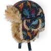 The Children’s Place Unisex-Baby and Toddler Winter Trapper Kids Hat with Earflaps, Chin Strap and Faux Trim(Blue Dinos)