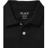 The Children’s Place boys Long Sleeve Pique Polo(Black Single)