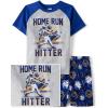 The Children’s Place boys Short Sleeve Top and Shorts,2 Piece Pajama Set(Home Run Hitter)