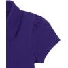 The Children’s Place girls Short Sleeve Ruffle Pique Polo(Regal Violet Single)