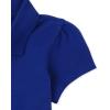 The Children’s Place girls Short Sleeve Ruffle Pique Polo(Renew Blue Single)