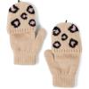 The Children’s Place girls Winter Hat and Mittens Cold Weather Set(Latte Leopard Set)
