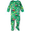 The Children’S Place Baby-Boys And Toddler Long Sleeve 100% Cotton Zip-Front One Piece Footed Pajamas(Farm Animals)