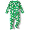 The Children’S Place Baby-Boys And Toddler Long Sleeve 100% Cotton Zip-Front One Piece Footed Pajamas(Rolling Hills Green)