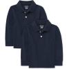 The Children’S Place Boys Long Sleeve Pique Polo(Nautico 2-pack)