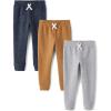 The Children’s Place Baby Boys’ Active Fleece Jogger Pants 2 Pack(Havana Coffee 3-pack)